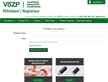 Tablet Screenshot of portal.vozp.cz